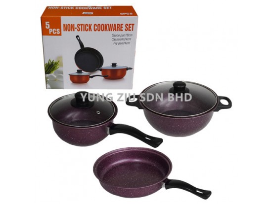 (BLACKAND WHITE DOTS)3 PIECE POT(24CM SOUP POT/18CM MILK POT/24CM PAN)